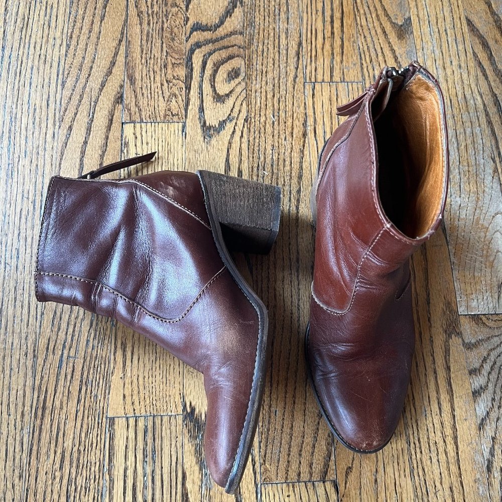 Madewell Brown Leather Booties